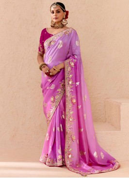 Pleasance Lavender and Magenta Classic Saree