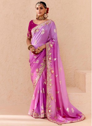 Pleasance Lavender and Magenta Classic Saree