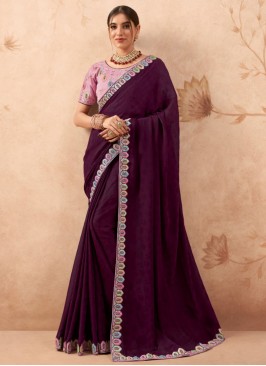 Precious Embroidered Ceremonial Traditional Saree