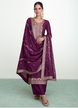 Preferable Embroidered Silk Salwar Suit