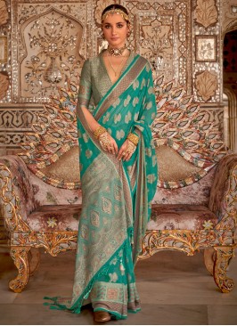 Preferable Georgette Weaving Classic Saree