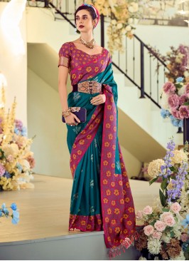 Preferable Morpeach  Silk Traditional Saree