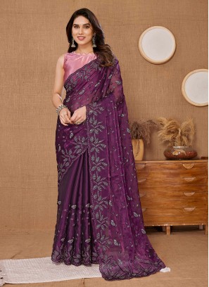 Preferable Sequins Ceremonial Classic Saree