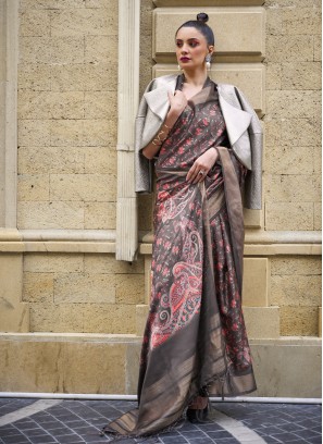 Preferable Silk Multi Colour Contemporary Saree