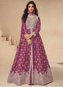 Prepossessing Burgundy and Magenta Mehndi Readymade Lehenga Choli