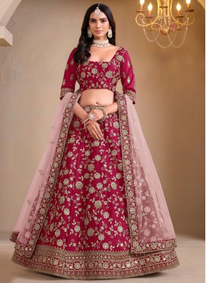 Prepossessing Maroon Designer Lehenga Choli