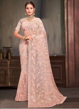 Prime Peach Trendy Saree