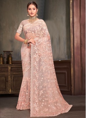 Prime Peach Trendy Saree