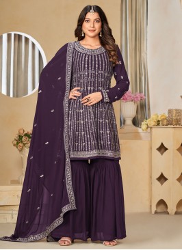 Prime Purple Embroidered Salwar Suit