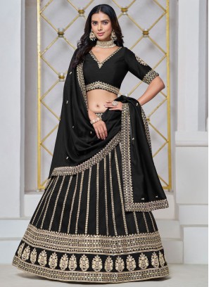 Pristine Embroidered Art Silk Trendy Lehenga Choli