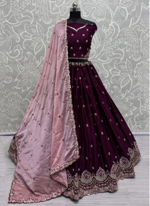 Purple Color Designer Lehenga Choli