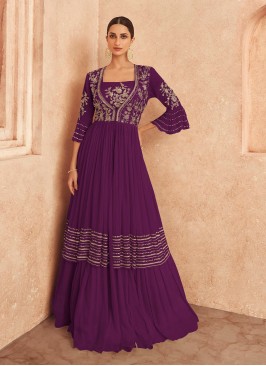 Purple Color Trendy Gown