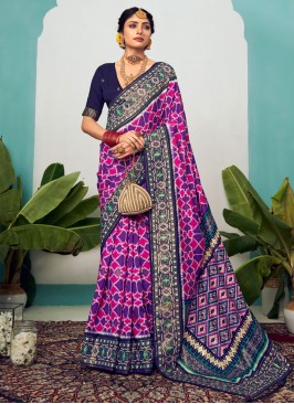 Purple Festival Cotton Silk Trendy Saree