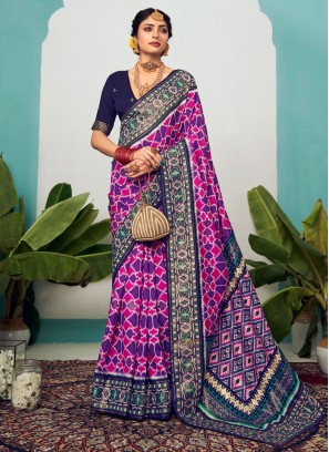 Purple Festival Cotton Silk Trendy Saree