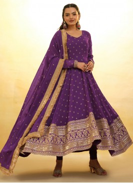 Purple Festival Trendy Salwar Suit