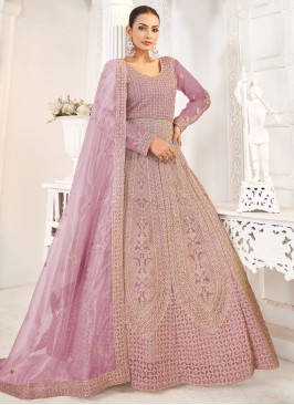 Purple Mehndi Trendy Gown