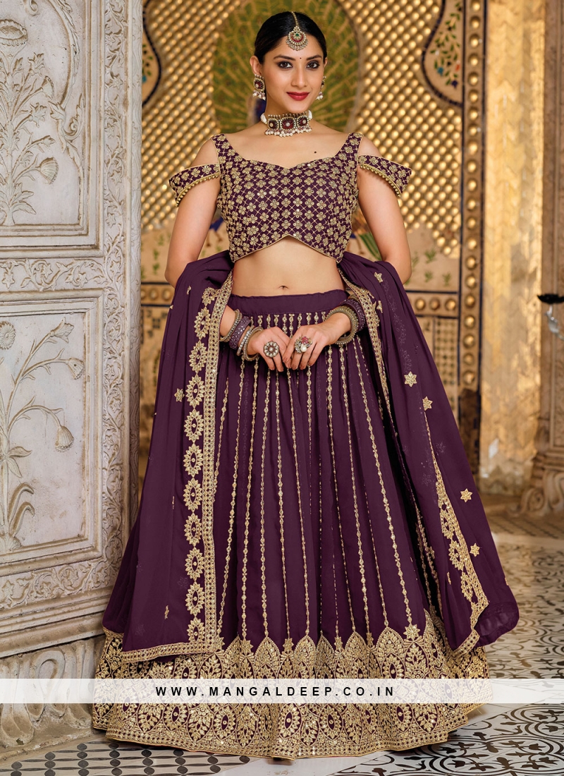Attractive Designer Purple Color Online Lehenga Choli – TheDesignerSaree