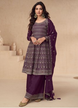 Purple Zari Festival Designer Salwar Kameez