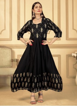 Radiant Rayon Floor Length Gown
