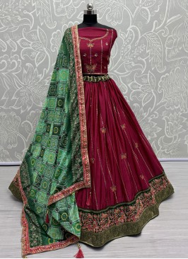 Radiant Sequins Mehndi Trendy Lehenga Choli