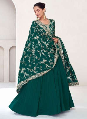 Rama Silk Embroidered Trendy Gown