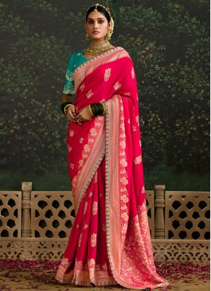 Rani pure-dola Embroidered Classic Saree