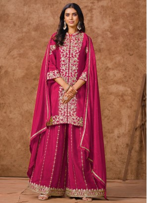 Rani Sequins Chinon Palazzo Salwar Kameez