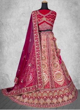 Ravishing Red Trendy Lehenga Choli