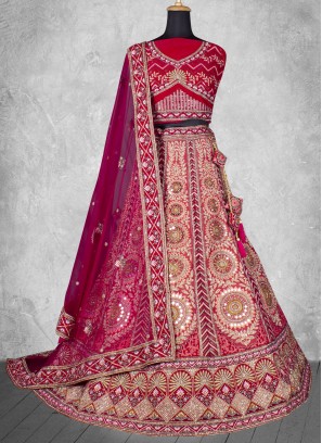 Ravishing Red Trendy Lehenga Choli