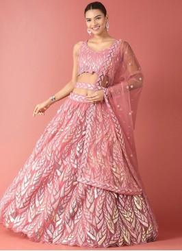 Ravishing Sequins Pink Lehenga Choli