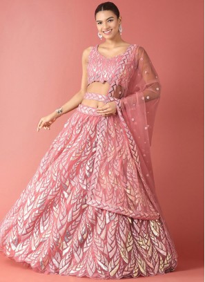 Ravishing Sequins Pink Lehenga Choli