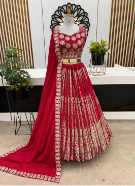 Red Color Designer Lehenga Choli