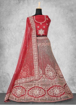 Red Color Trendy Lehenga Choli