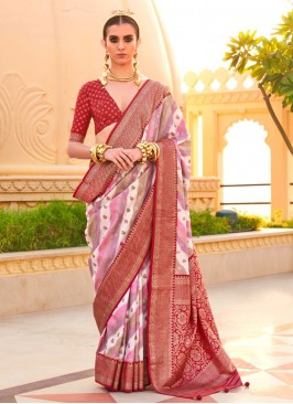 Red Silk Trendy Saree