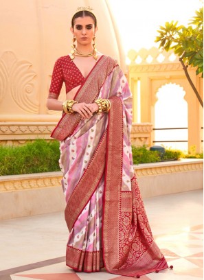 Red Silk Trendy Saree