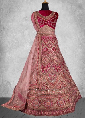 Red Zari Bridal Lehenga Choli