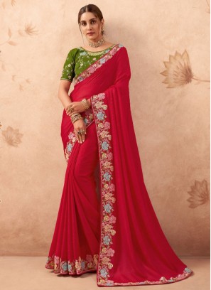 Refreshing Embroidered Ceremonial Classic Saree