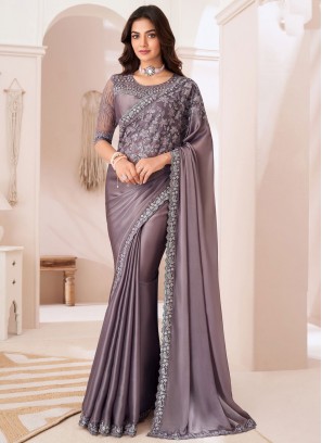 Refreshing Silk Lace Contemporary Saree