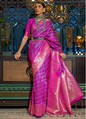 Regal Weaving Purple Classic Saree