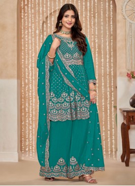 Remarkable Rama Embroidered Trendy Salwar Kameez