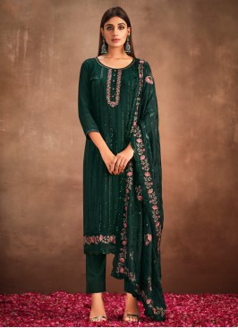 Renowned Chinon Embroidered Trendy Salwar Suit