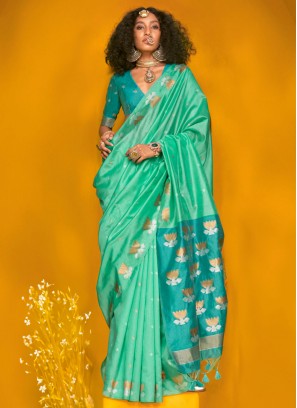 Riveting Weaving Party Trendy Saree