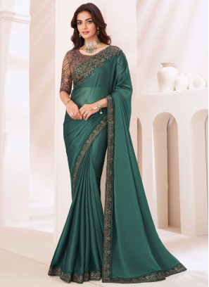 Royal Green Trendy Saree