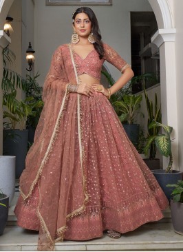 Rust Sequins Festival Designer Lehenga Choli