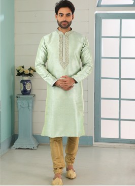 Sangeet Function Wear Green Color Designer Kurta P