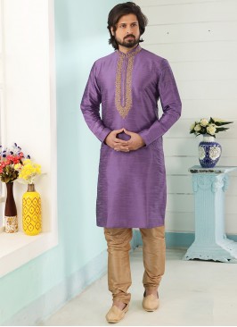 Sangeet Function Wear Purple Color Designer Kurta 