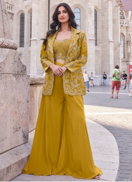 Savory Silk Mustard Designer Salwar Suit