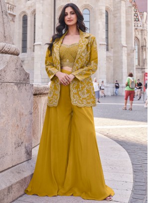 Savory Silk Mustard Designer Salwar Suit