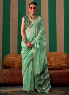 Sea Green Party Traditional Saree