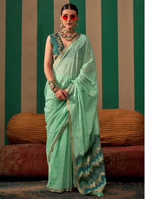 Sea Green Party Traditional Saree